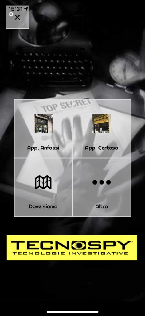 TecnospyINTL's tweet photo. Nuova APP TECNOSPY disponibile per iOS e Android!

Prenota in modo sicuro e immediato un appuntamento con i nostri consulenti e raggiungici con facilità.

Link:

iOS —> https://t.co/kvNcEf5vqu

Google Play —> https://t.co/9hpOJiq2WA https://t.co/oOcX3ZZ6gb