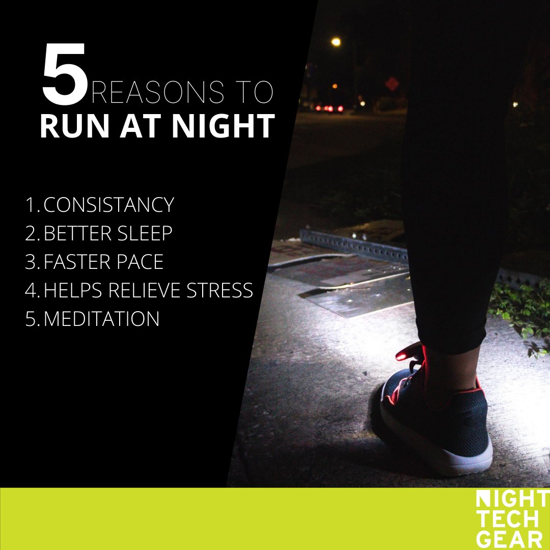 5 more reasons to run at night can be found here: 
nighttechgear.com/blogs/blog/the…