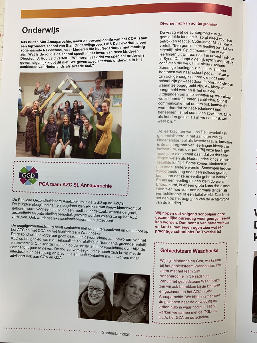Een mooi alternatief ter vervanging van onze #burendag en #opendag: het #AZC en #NT2 #ObsDeToverbal in beeld!