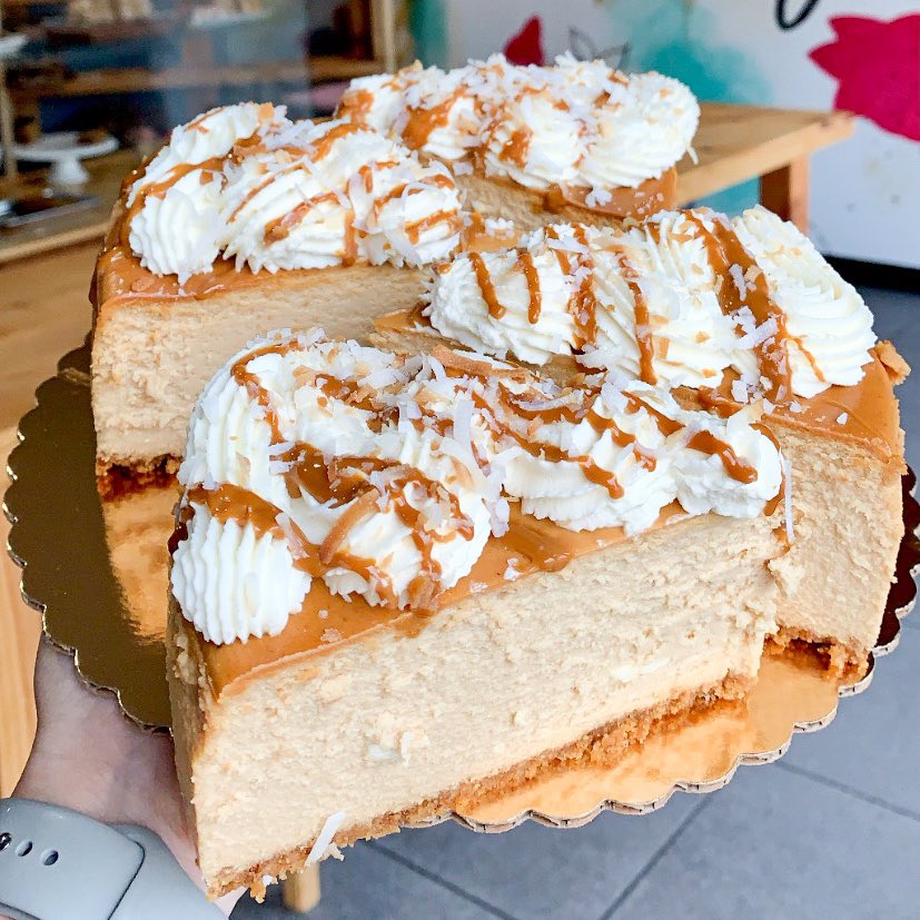 ByKacy's tweet photo. We LOVE our Dulce De Leche Cheesecake 🤤 https://t.co/z7JkaD7jKn