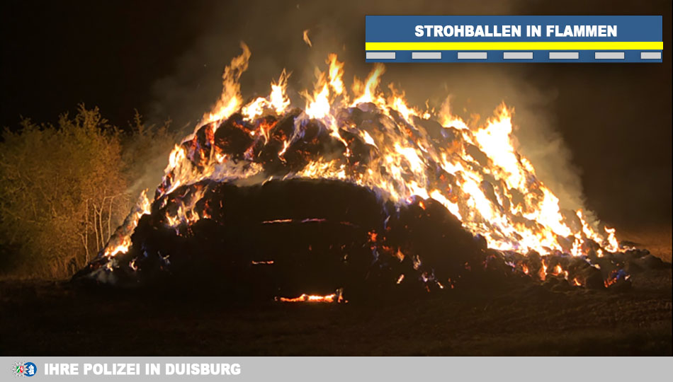 Rund 300 Strohballen brannten am frühen Sonntagmorgen (20. 9, 4 Uhr) auf einem Feld „Am Postenhof“ in #Mündelheim. Die #FeuerwehrDuisburg löschte das Feuer. Die #PolizeiNRW #Duisburg geht von Brandstiftung aus. Mehr: fcld.ly/eh3mses