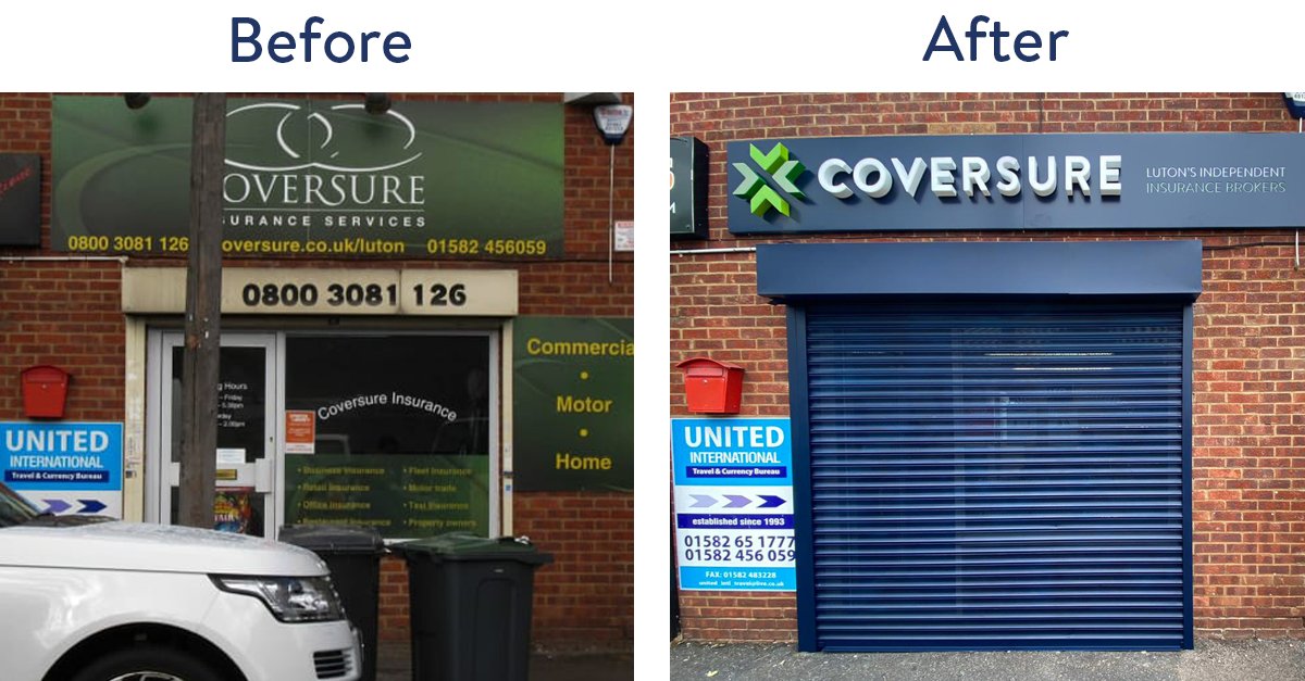 The Coversure #Rebrand continues as our #Luton office completes a fantastic transformation. #beforeandafter
