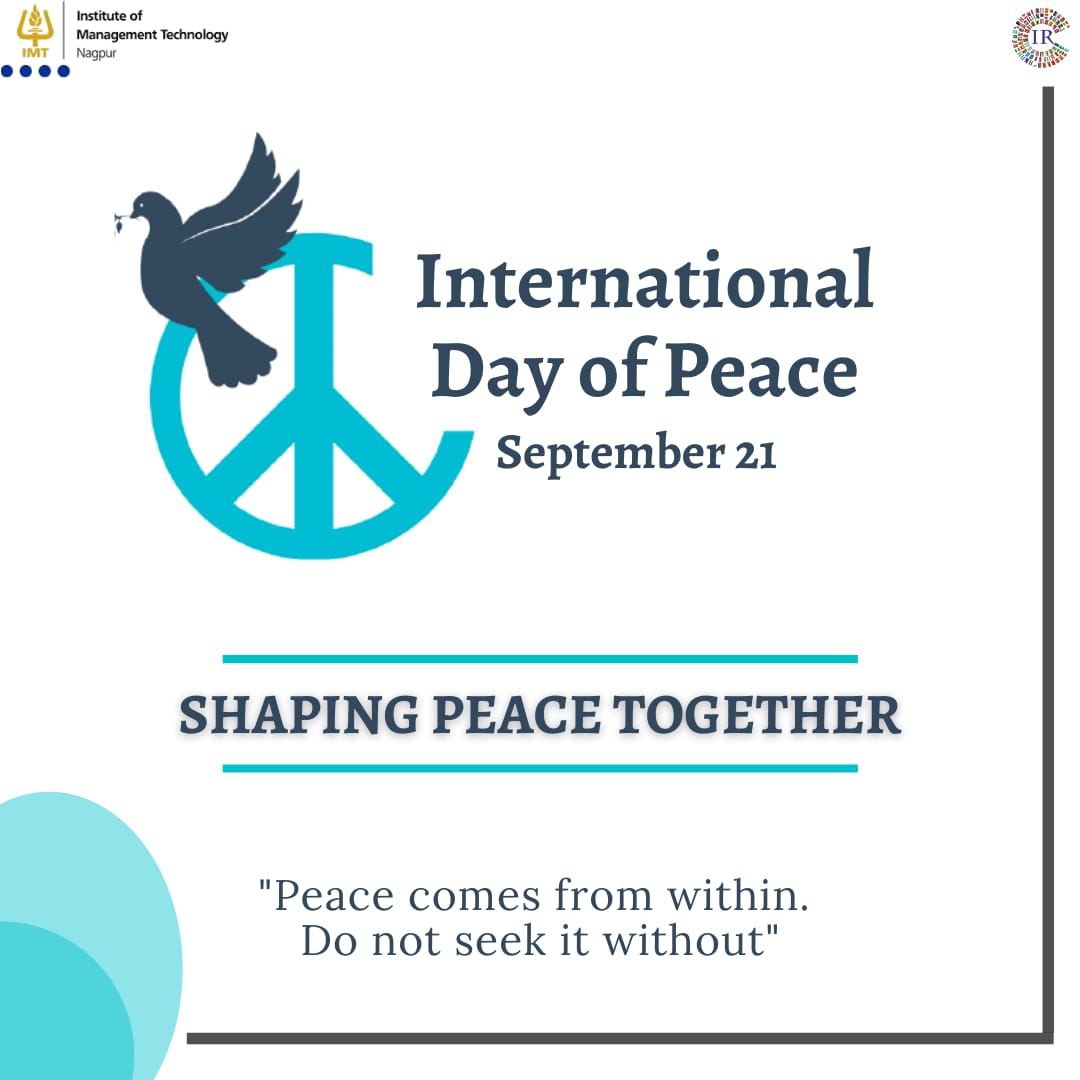 Every year on September 21, the world celebrates International Day of Peace. This year, the day is being celebrated admist the corona virus pandemic. It isn't enough to talk about peace. One must believe in it and work at it.
#InternationalDayOfPeace #PeaceDay2020