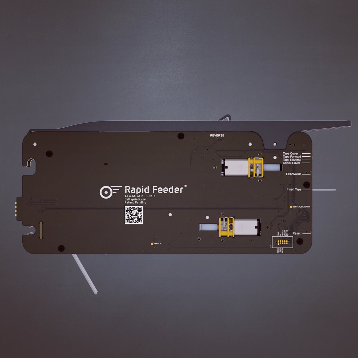 The most important component of any SMT are the feeders. We’ve designed the world’s thinnest feeder for the Rapid Placer that is only 10mm wide for 8mm tape! Subscribe to find out when we launch here: mailchi.mp/12929b573c86/r… #ElectricalEngineering #PCB