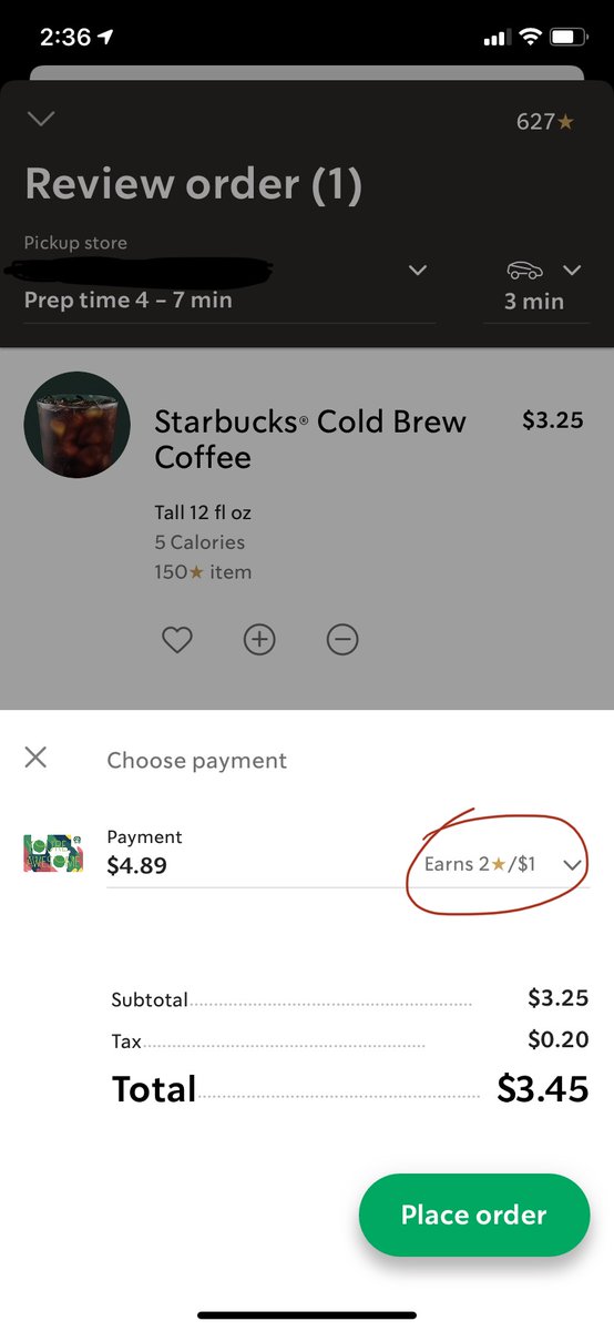 This incentive follows you through the checkout process. A true masterclass in app/rewards program design and how that ties in with the broader business strategy.