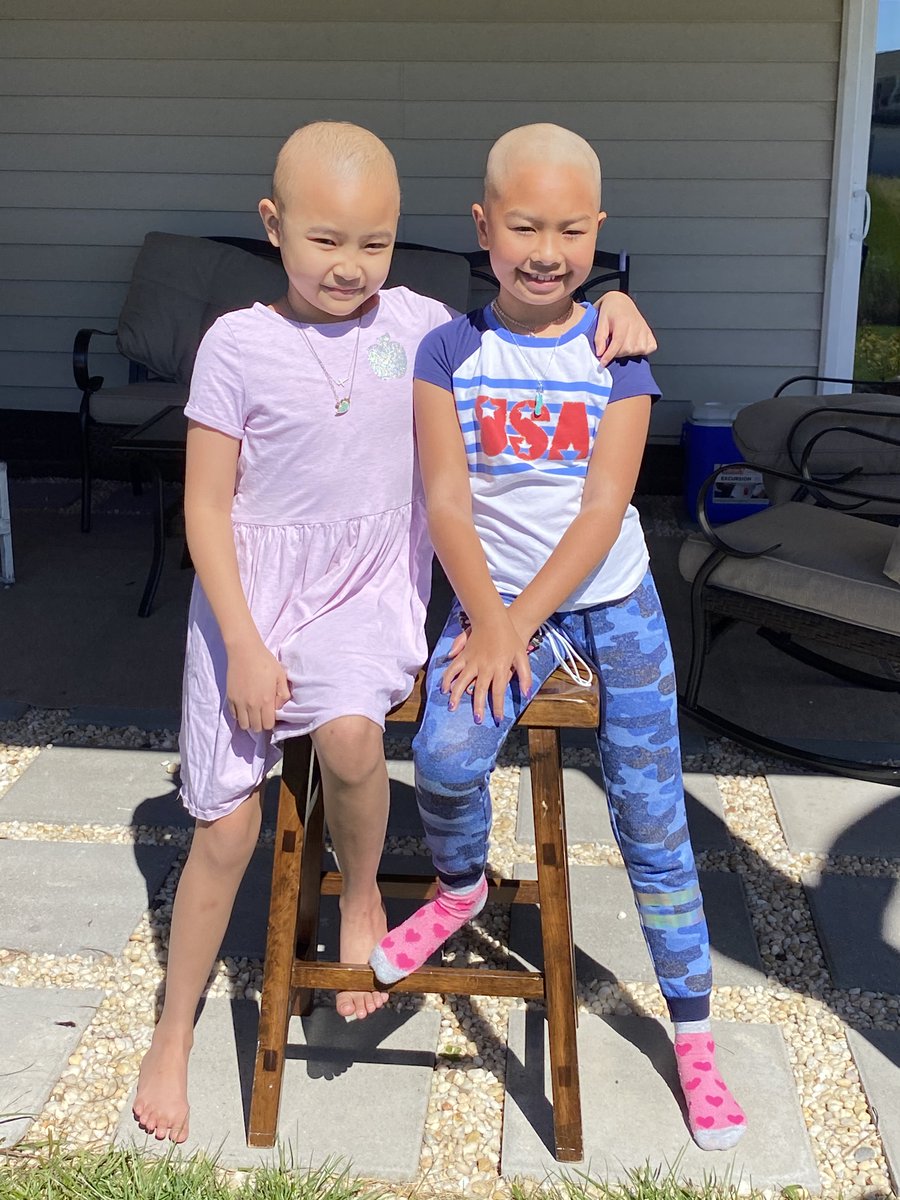 NorthwoodES's tweet photo. True friendship.  When your best friend is diagnosed with Leukemia and loses her hair, what do you do - shave your head as well.  This is friendship.  Thanks Halia for being such a great example for all of us.  @DianeMankins @MarysvilleEVSD https://t.co/2oppUWIKCD