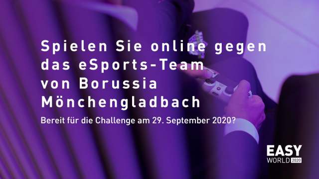 jp_hess's tweet photo. Challenge accepted – Das eSports-Team von Borussia Mönchengladbach ist wieder am Start, um bei der #EASYWORLD2020 gegen Sie #FIFA zu spielen. Registrieren Sie sich für den digitalen Kongress und seien Sie dabei: https://t.co/InFhSVTQh4 https://t.co/SXDBXnjQsC https://t.co/PYbMNUPnxk