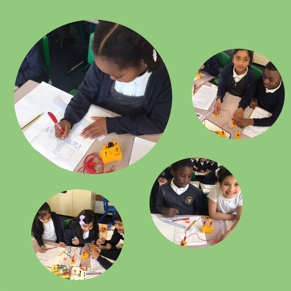 StPaulsBolton's tweet photo. Year 4 have been busy making and drawing simple circuits. #year4lovescience #electricity #simplecircuits https://t.co/q1a3PcFEdL