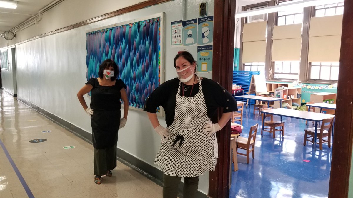 Our Pre-K teachers were ready to welcome students back bright and early this morning! #blendedlearning #magnetschool @ExecSuptKWatts @SuptWinnickiD14 @FollowCSA @UFT @UCS_UFT