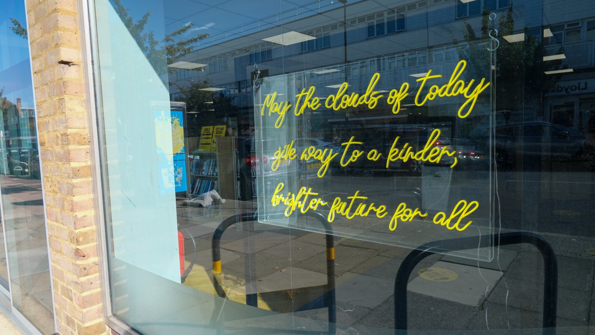 Royal_Greenwich's tweet photo. Look out for a Wish of Light near you – 3 signs sharing the wishes of local residents for the community are moving around the borough.
This week, find the signs at:
✔️Woolwich Library
✔️The Greenwich Centre
✔️The Carpet Shop, Abbey Wood, SE2 0BS
#ResidentsRainbow #ItsTimeRG https://t.co/uQz7MHG1hm