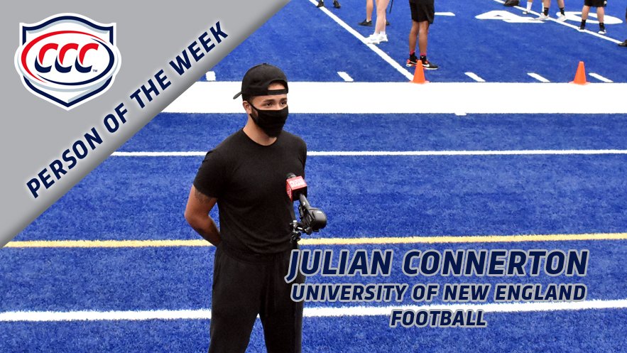 CCC PERSON OF THE WEEK:

Meet Julian Connerton a <a href="/UNESports/">UNE Athletics</a> Football Student-Athlete who helped organize a Black Lives Matter march on the <a href="/unetweets/">University of New England</a> campus!

READ: cccathletics.com/sports/general…

#CCCSports #whyd3