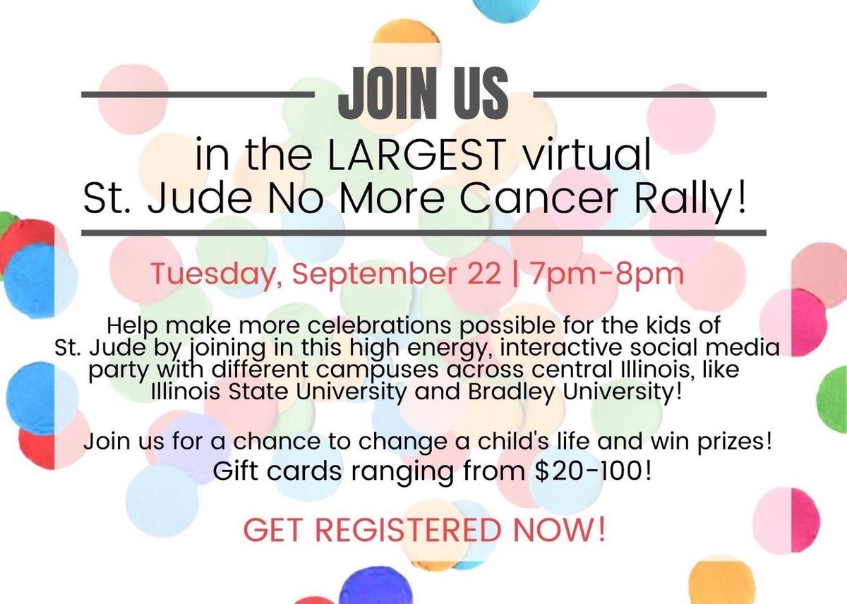 ilstuutd's tweet photo. Join us for our no More Cancer Rally tomorrow from 7-8 PM via zoom! 
Register for the event at: https://t.co/PonoN9aFOW https://t.co/c3OjeCGyba
