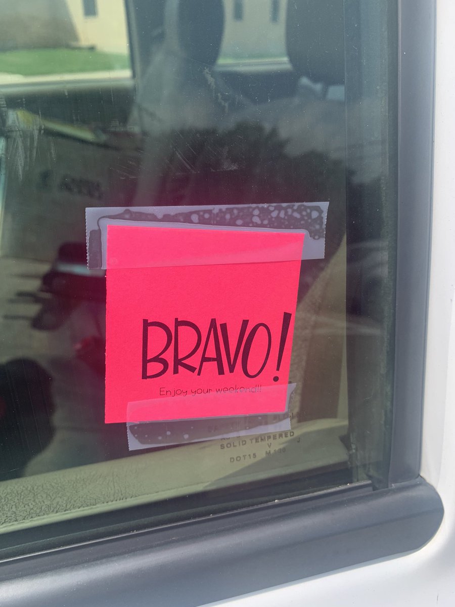 Took a few minutes to add a note to cars on Friday. Please thank a teacher - no matter what, they are going above and beyond for our kids! #HuskyPride <a href="/bisdhhe/">Holiday Heights</a>