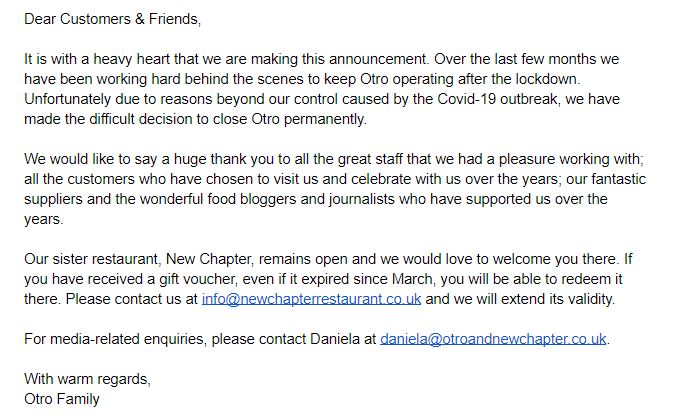 Otro Restaurant (@otrorestaurant) on Twitter photo 