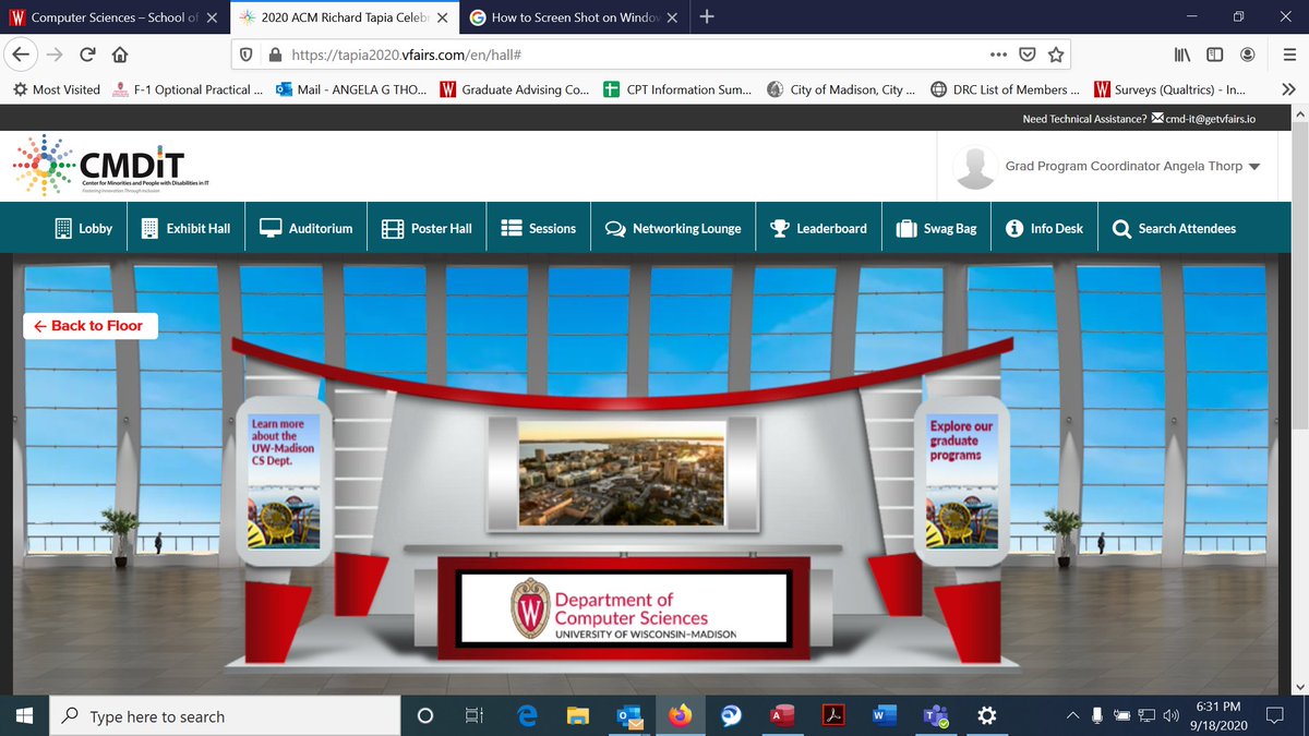 uwcdis's tweet image. Kudos to our CS team who put together a terrific virtual booth at the Tapia Conference. It was a great opportunity to connect with people from around the country and help celebrate diversity in computing.
@WisconsinCS #diversityincomputing @UWMadisonLS #tapia
