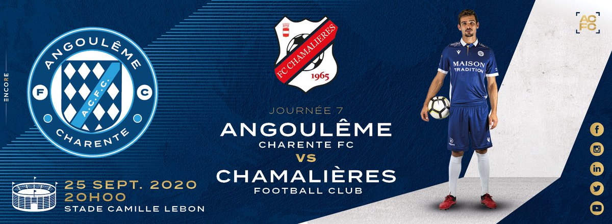 ACFC_16's tweet photo. 🏟 Retour à la maison pour la prochaine journée de championnat !
📅 Vendredi 25 septembre
⚽️ ACFC 🆚 FC Chamalières - officiel
⏱ 20h00 (ouverture des portes 19h00)
#ACFCFCC #National2 #Saison20202021 #EnvahissonsLebon #ACFC🔵⚪️ https://t.co/Xcq0fcckO0