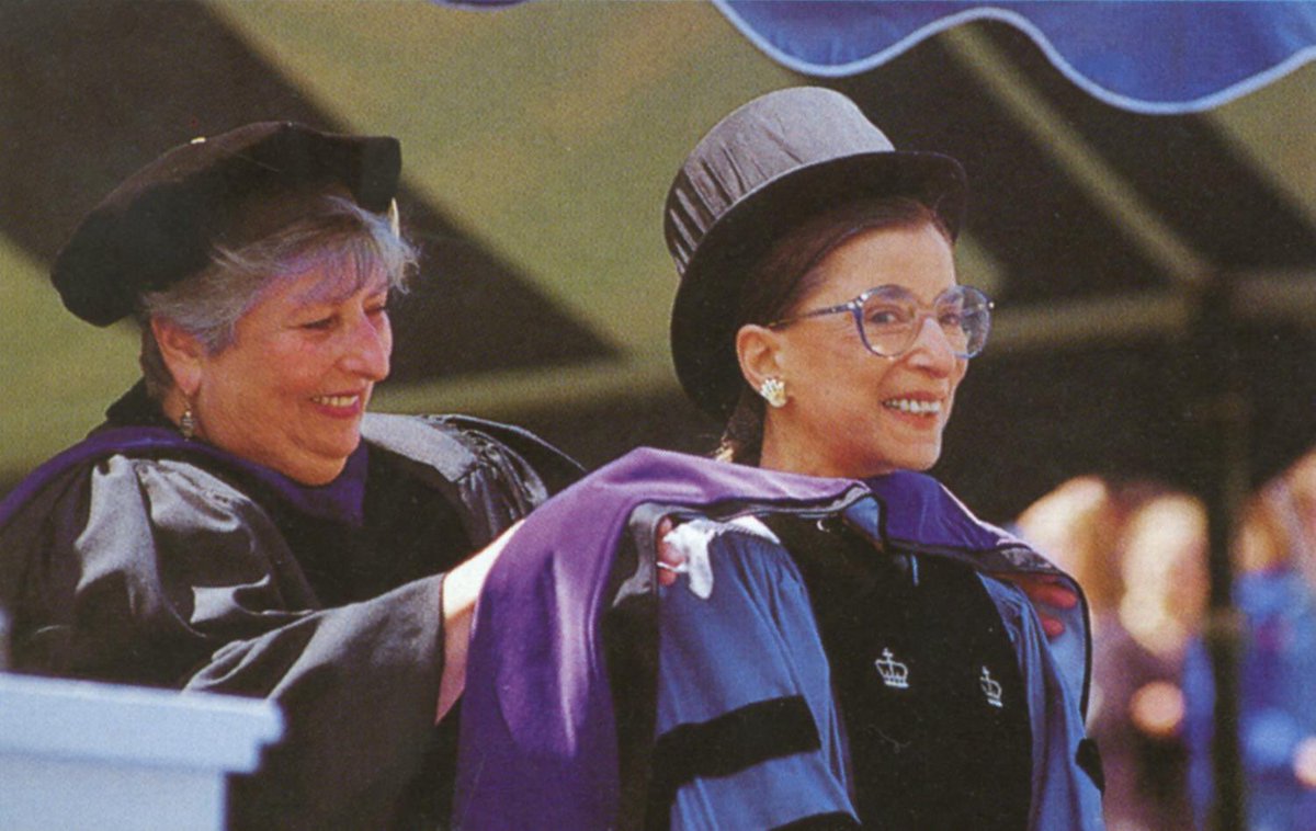 wheaton's tweet image. We join the nation in mourning the passing of Justice Ruth Bader Ginsburg. Justice Ginsburg received an honorary degree from Wheaton in 1997, where she delivered a keynote speech. #RBG bit.ly/3cqfKHy