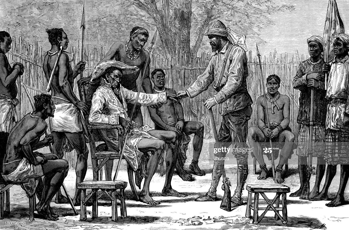 2/16 Chikunda ethnicity arose c.1500 when the now weak Mutapa State, which controlled the Zambezia, gave Portuguese explorer's land in exchange for military support. The Portuguese established sugar-plantations which they called prazos.