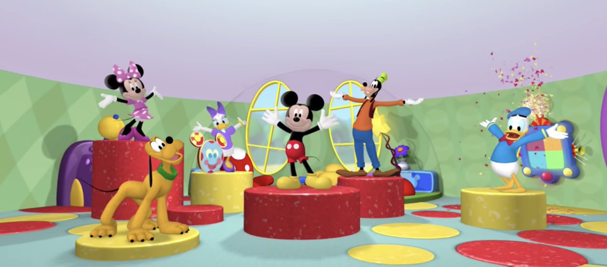 what makes nearly every Disney show and movie special is their ability to create a world for the characters to live in. From premium films like Aladdin to less-premium modern shows like Vampirina. Clubhouse had no such imaginary universe - just bright colors and plain sets. 4/6