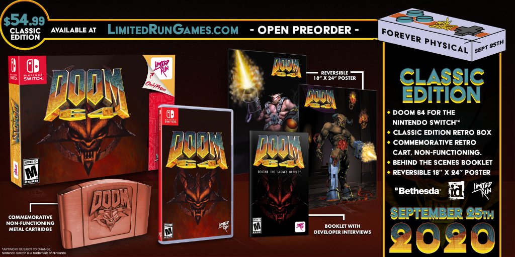 Power to the Slayer! We're giving away one copy of DOOM 64. Like, retweet, and follow @limitedrungames and <a href="/DOOM/">DOOM</a> to enter. Winner announced tomorrow at 11 AM ET.