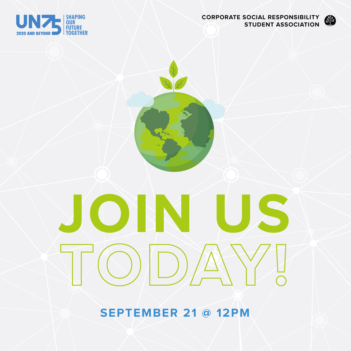 CSRSARYERSON's tweet image. Join us today for our Join the Conversation: #UN75 event. If you have not signed up yet, but would still like to attend, this is your last chance to register through the link in our bio.  All attendees  will be entered into a giveaway to win a Google Nest.
