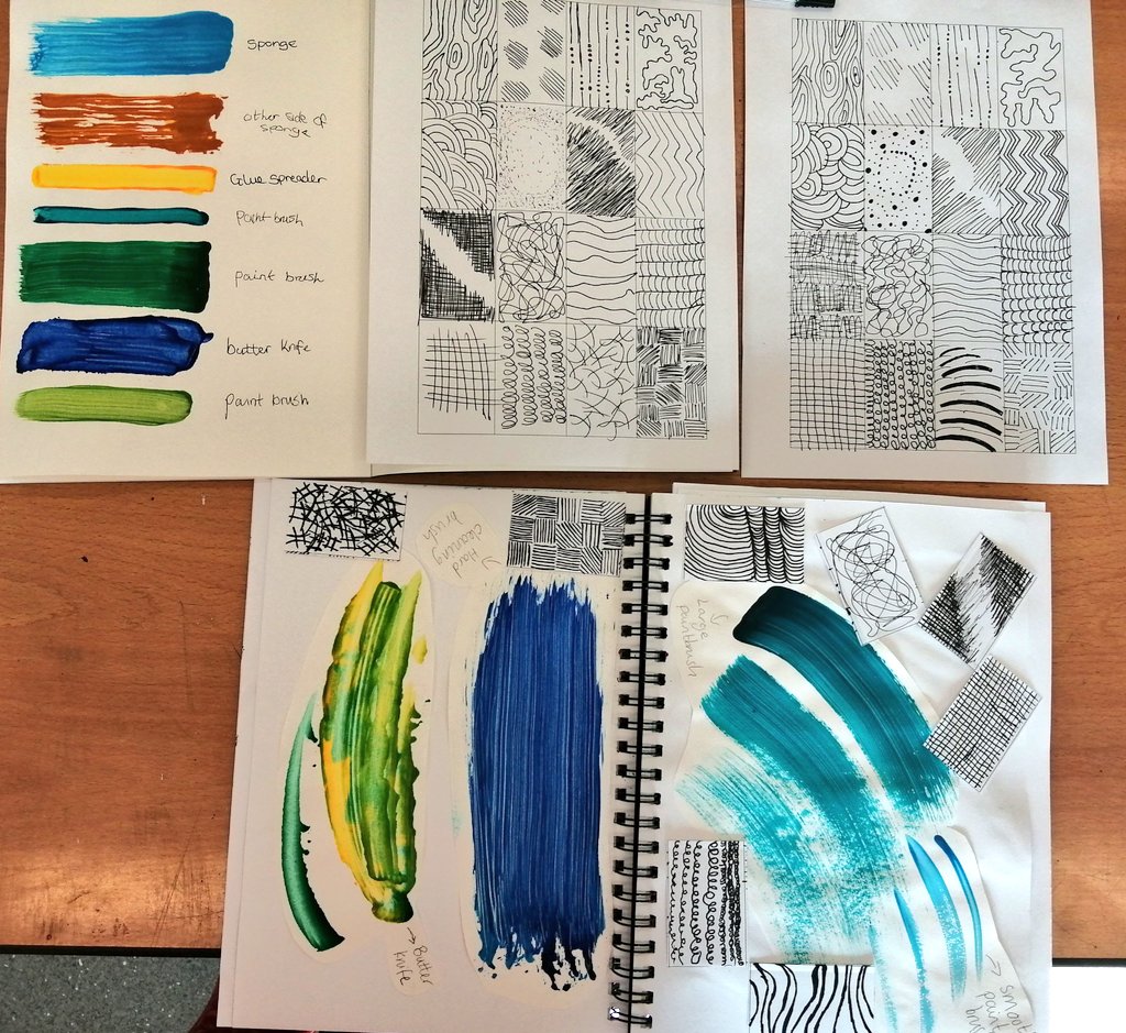 To the untrained eye this is just lines... To me it's an amazing way to see the focus of a learner. All 3 of these gentlemen are perfectionists who take their time and really observe what they're looking at. Fantastic work!

#edutwitter #art #thisisap