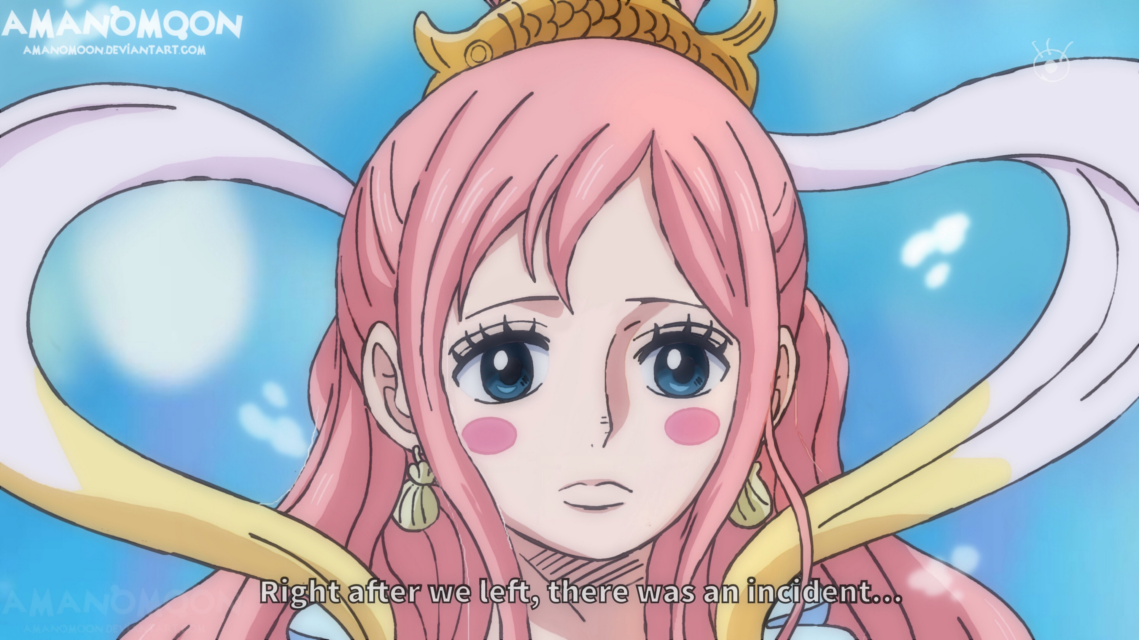 Pandaman One Piece アマノムーン ルフィ One Piece Chapter 956 Shirahoshi Hime In Anime Style Rt If You Want To Support Me Thanks T Co Ta6f3p4ckg ワンピース ワノ国 しらほし姫 人魚姫