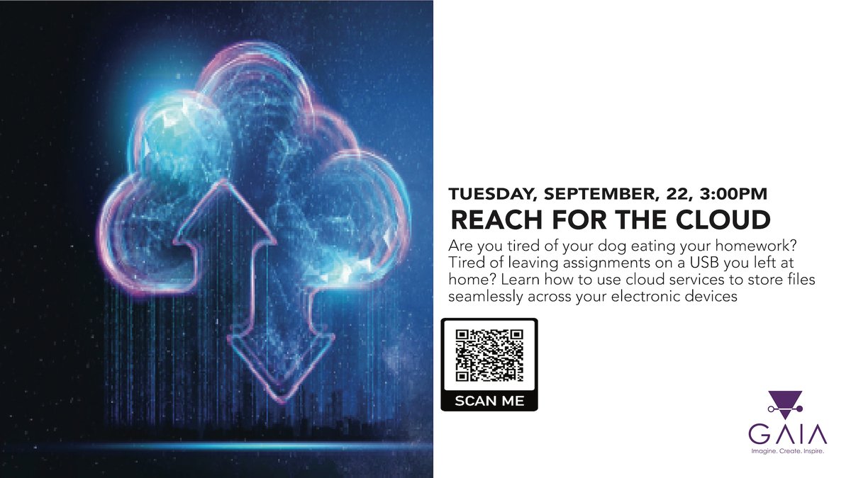 Learn how to save and backup your important files to the cloud and access them from anywhere, anytime.
Register for free at: eventbrite.com/e/reach-for-th…

#CloudComputing