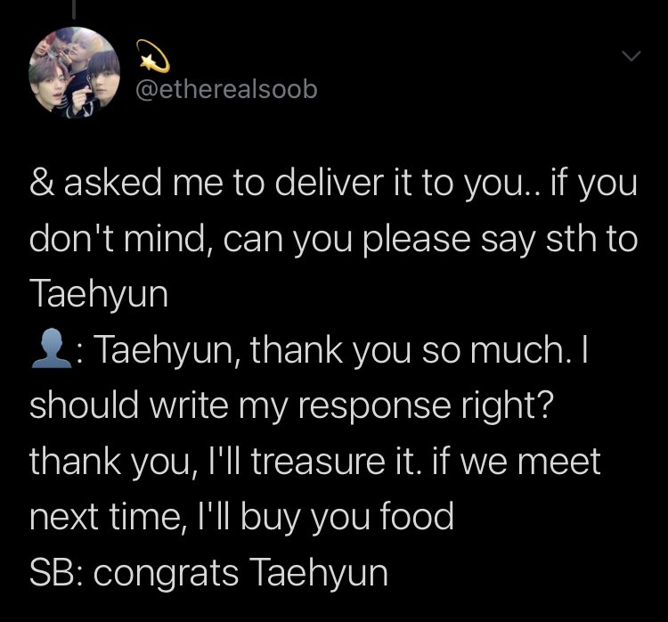 taehyun - txtwrote a letter to taemin about how he inspired him to become an idol