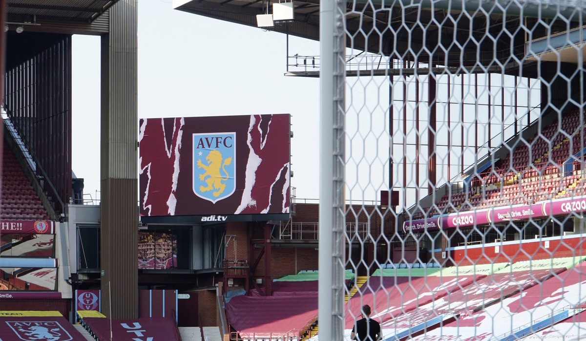 SheffieldUnited's tweet photo. An unobstructed view of the Holte End goalpost at Villa Park.... https://t.co/850DbPIoq3