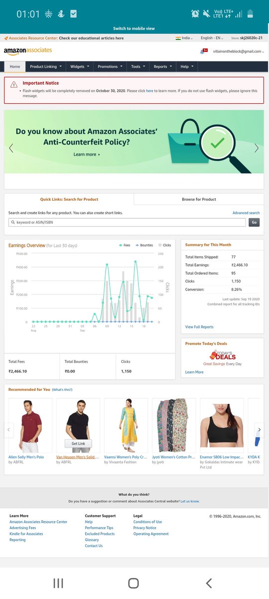 shalinilogani's tweet photo. @AmazonHelp I seriously donot understand @amazon associates. Either be open about the fact that its just for public figures who have a massive following. Agreed my page following is low..but engagement is high.And thats because I work on it. No value?? https://t.co/gl63kUlvsi