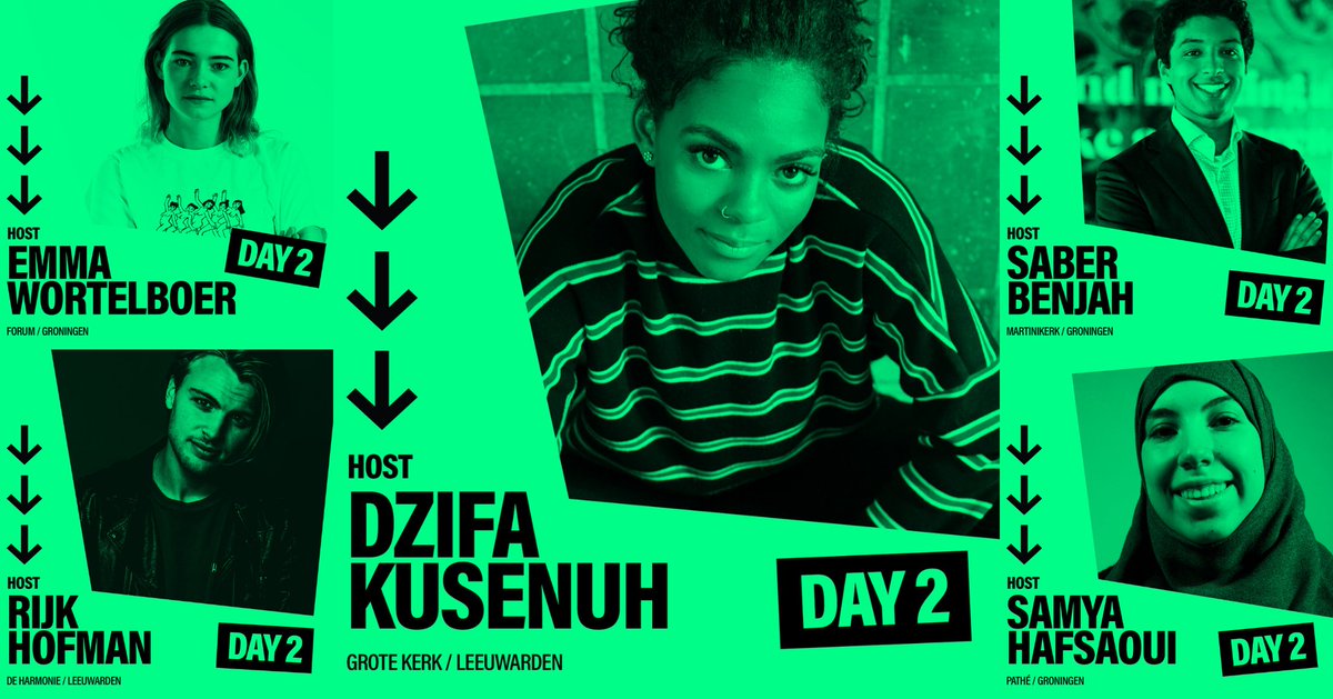 Dag 2 Trendship gaat 20 okt. om 09.00 uur van start. Het podium is gereserveerd voor vijf hosts, die ieder een eigen locatie hosten. Ontdek Rijk en Dzifa in Leeuwarden &amp; Emma, Saber en Samya in Groningen. Zij zijn de professionals van vandaag en morgen. Zij maken Trendship 2020.