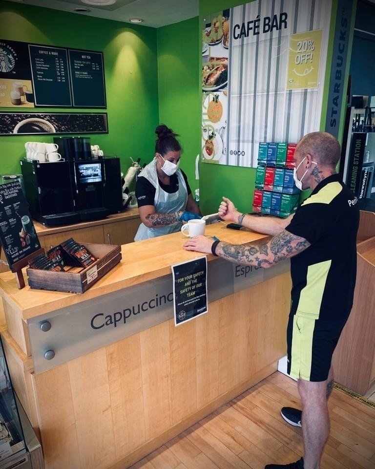 James is treating himself to a hot drink and some rice cakes!
He is making sure to pay with his B:360 wristband in order to save 20%!
Make sure you have set yours up to take advantage of this discount if you haven't already come see the reception team to do so!