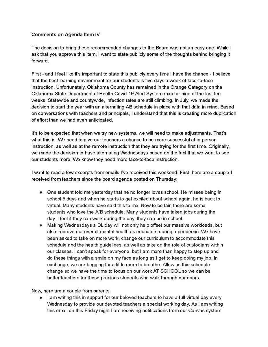 Mid Del Public Schools On Twitter The Mid Del Board Of Education Voted 5 0 To Approve Changes To The District S Learning Plan Please Open The Images To Read Comments From Middelsupt And To View Mid Del School Calendar