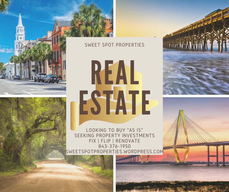 SweetSpotPropSC's tweet photo. Call Us Today! 1-888-303-7421 | Local SC 843-376-1950 #sweetspotproperties #charleston #realestate #realestateinvestment #CHS #monday #SmallBusiness #realestateagents #flipfixsell #WeBuyHouses #summervillesc #northcharleston #localrealestate #houseflippers https://t.co/gUmOa0aPd7 https://t.co/h1cKcMpDfS