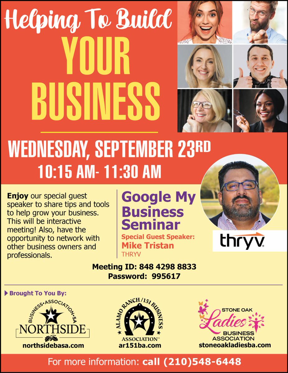 alamoranch151's tweet photo. Google My Business Seminar This Wed. Sept 23, 10:15 am - 11:30 am On Zoom https://t.co/XJwwIfWfQI https://t.co/w1MtIbRJC3