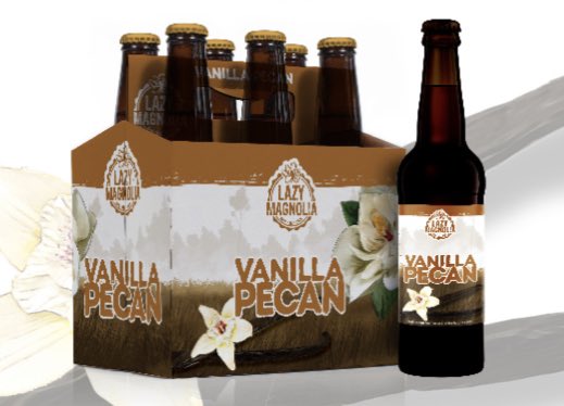 MagnoliaBevCo's tweet photo. Vanilla Pecan is @LazyMagnolia  flagship pecan with an addition of Madagascar vanilla beans adding depth to the beer by marrying the caramel flavors of pecan with the beans. 4.5% ABV, pairs well with steak, tiramisu, or dark chocolate. #lazymagnolia #vanillapecan #magbevco https://t.co/eq5eawIwb8