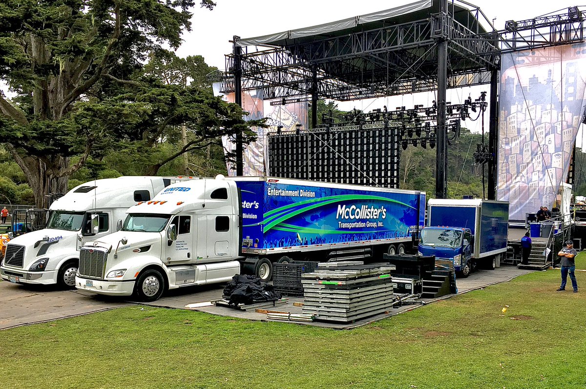 🎶 🎤 Missing this! Can’t wait to get back #OnTour Concert &amp; Entertainment Transportation ✔️
#mccollisters #backstage #liveevents #liveevent #backstagelife #outsidelands #trucking #transportation #logistics #concert #concertseason #entertainment #roadlife