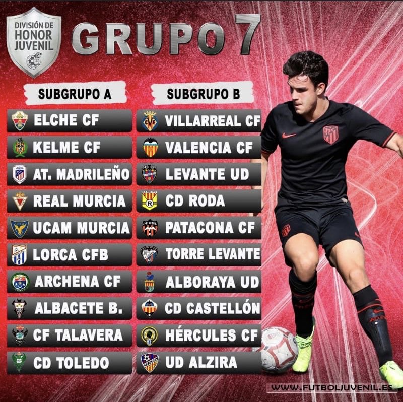 DeportesArchena's tweet photo. 🗣El equipo archenero del Archena FC ⚽️, el “Ferrocano Archena FC”, queda encuadrado en el Grupo 7, Subgrupo “A” de la maxima competición nacional de #FutbolBase cómo es la División de Honor Juvenil. 
¡Mucha suerte 😉! https://t.co/n4Sl33pum5