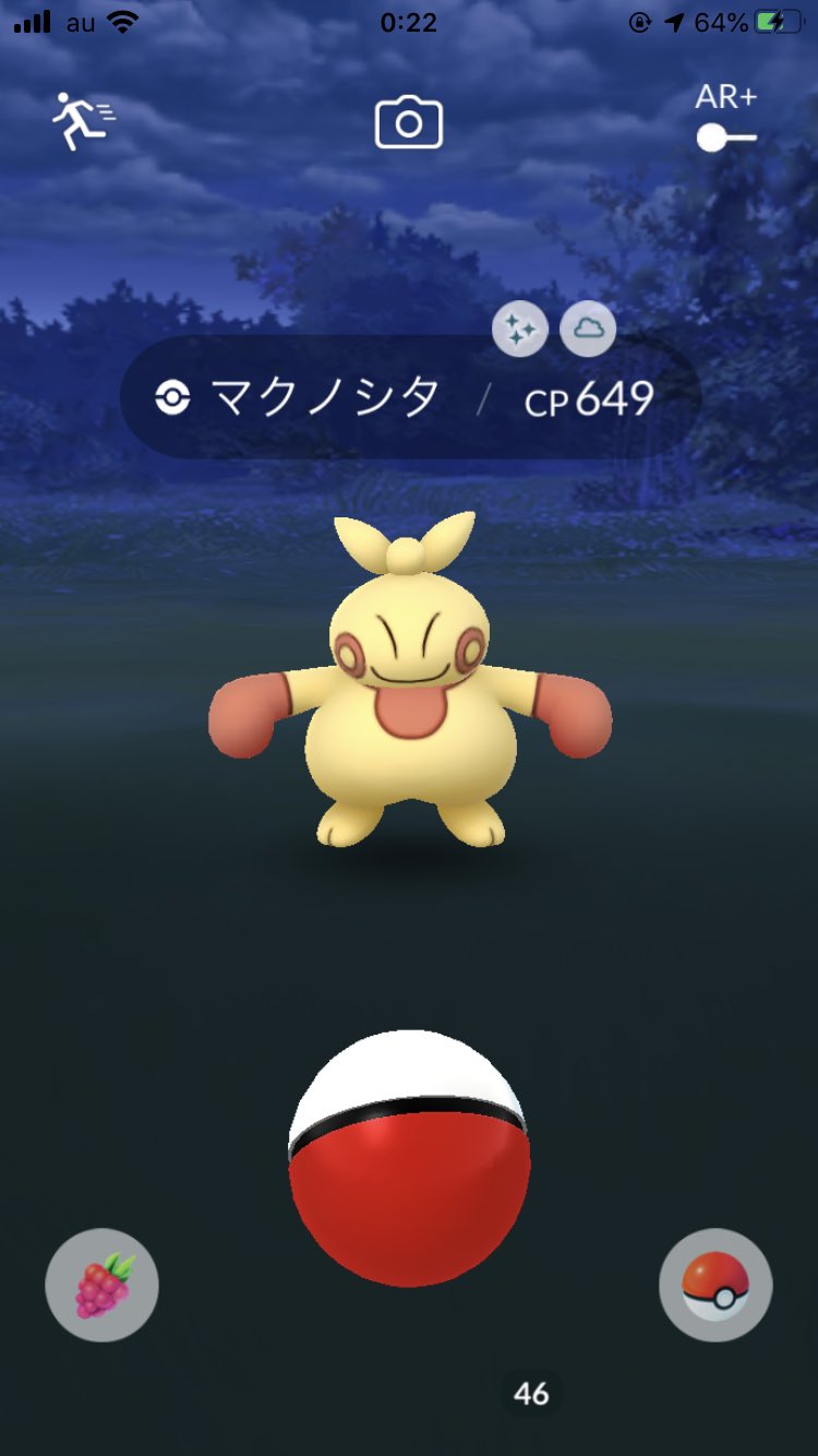ゆみ ガトリン推し 寝る前にポケモンgo開いたら色違いのマクノシタ出てきたwww T Co 38xhzi7e59 Twitter