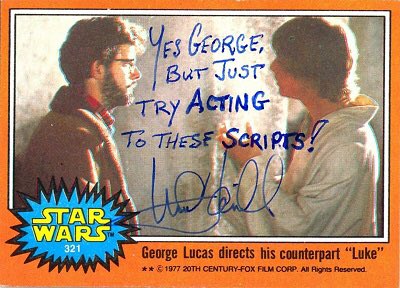 MarshallJulius's tweet photo. No one signs a trading card quite like birthday boy Mark Hamill, 69 today! https://t.co/xolnvxYaku