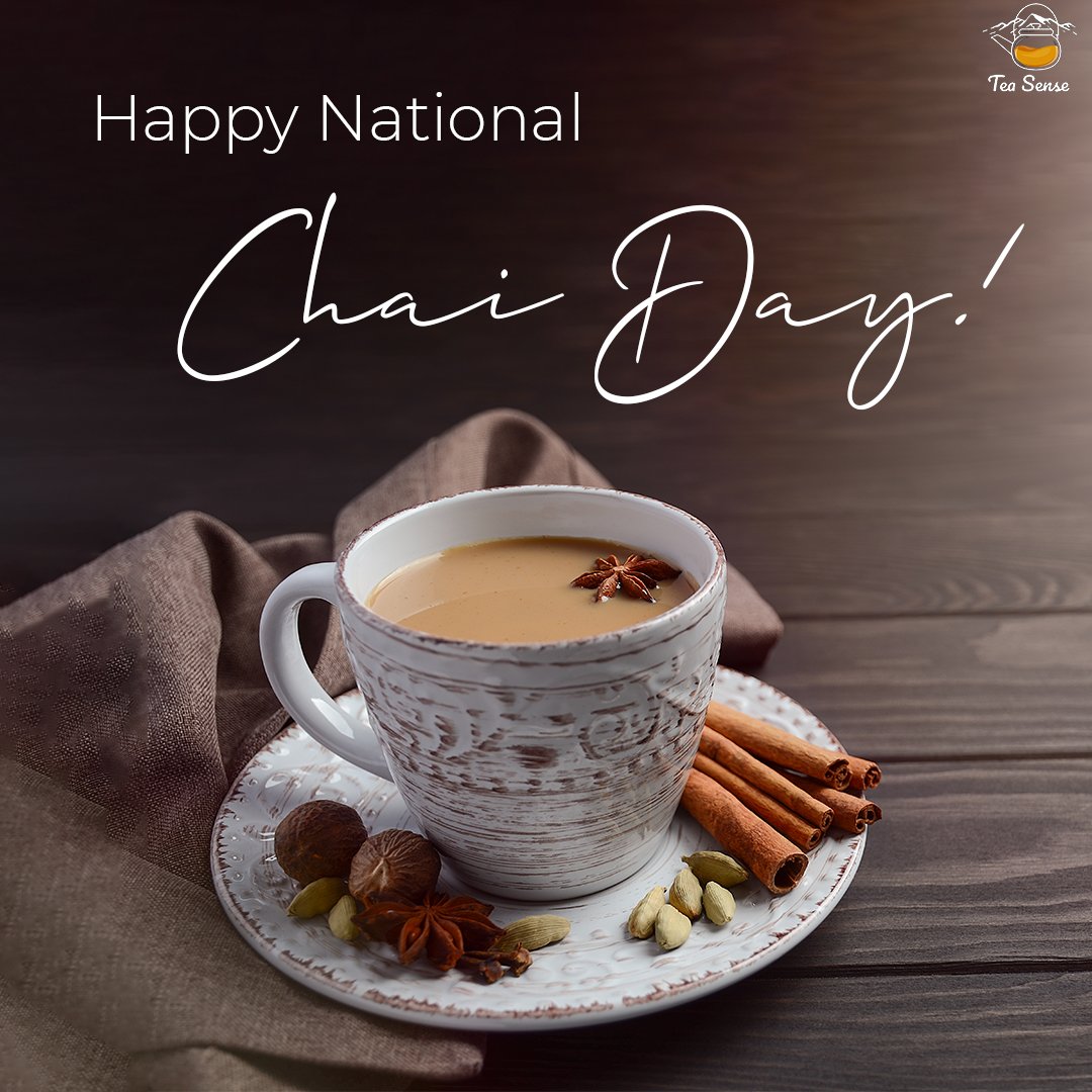 Happy National Chai Day to all the Chai lovers out here!! 
. 
#theteasense #ChaiDay #NationalChaiDay #tealovers #welovechai