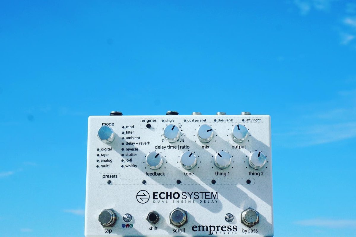 empress_effects's tweet image. The Echosystem...it’s a whole lot of delay. 

#delaypedal #delaydelaydelay #guitarpedals #effectspedals #guitarfx