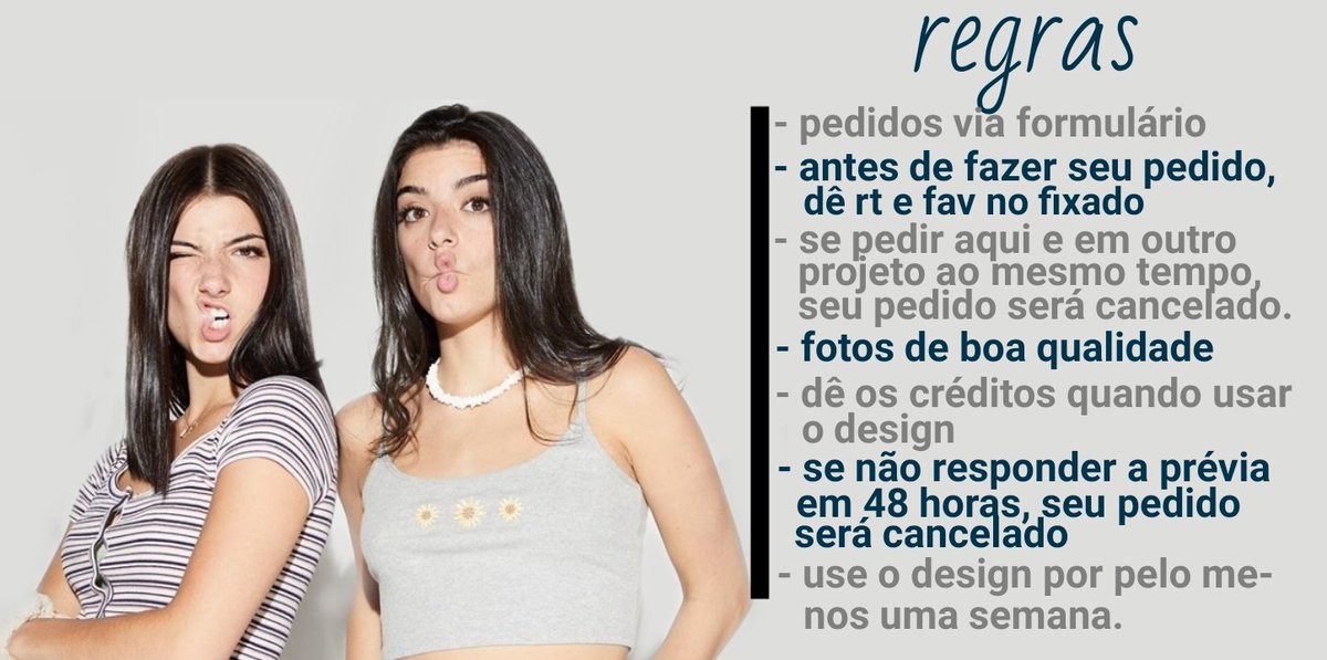 dameliodesign's tweet photo. bem vindes ao damelio design! Leia as regras e as siga corretamente antes de pedir. Se estiver com dúvidas nós chame na DM.

FORMULÁRIO:https://t.co/35kLASjGmu https://t.co/KDlDcPwXsz