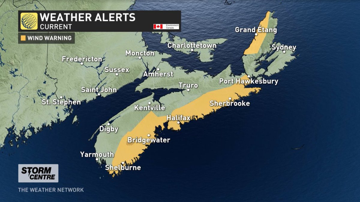 The Weather Network On Twitter Update A Tropical Storm Warning Has Been Issued For Atlantic Coastal Areas Of Nova Scotia Including Halifax A Tropical Storm Watch Is In Place Along The Northern