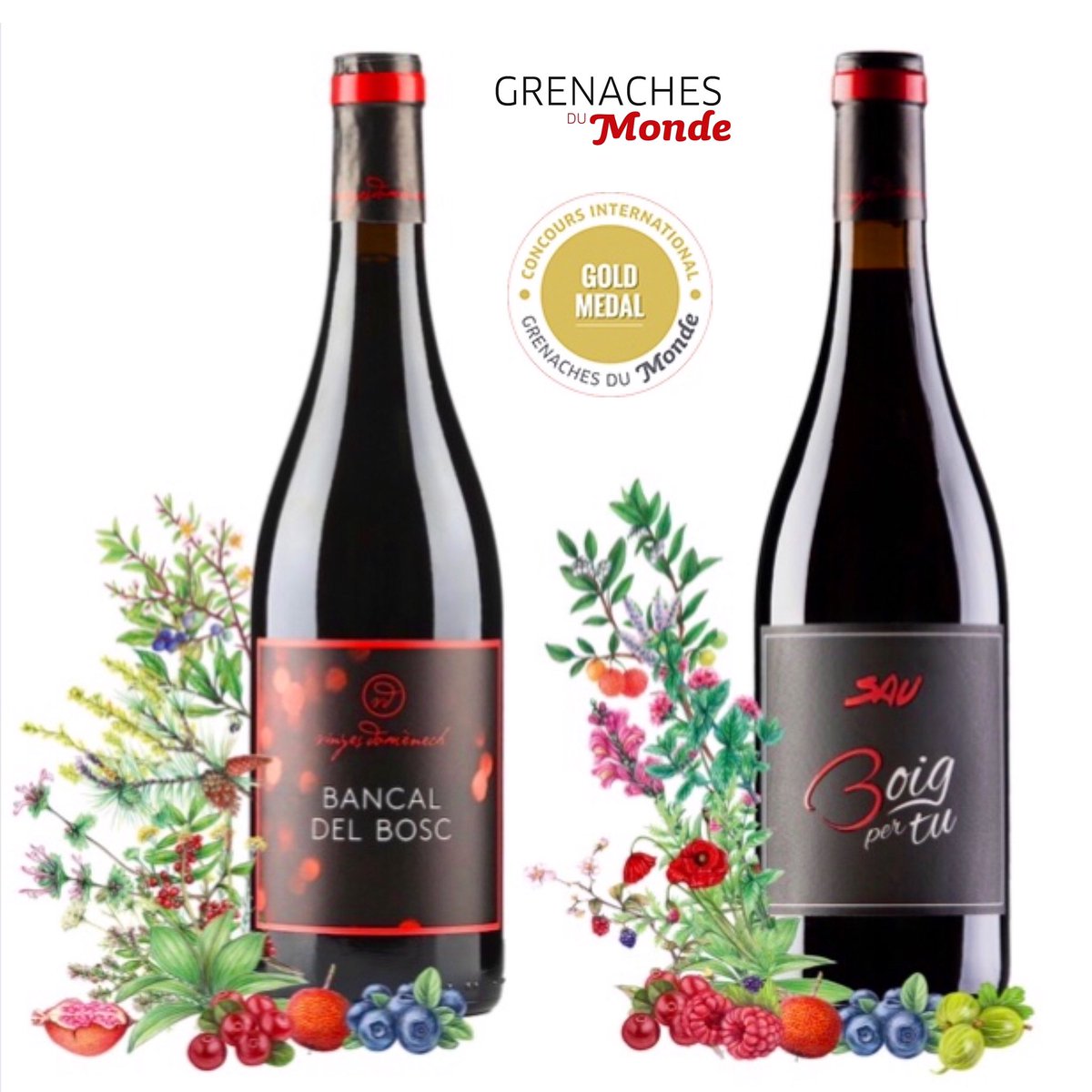 Gràcies de tot ❤️ per l’estima rebuda dels participants al #GRENACHEDAY2020 amb els nostres vins 🍃 botànics.
.
Il.lusió 😉 que creix amb les medalles d’or rebudes en el Concurs International #GrenachesDuMonde2020 pel:
🥇 Bancal del Bosc
🥇 Boig Per Tu
.
Gràcies, amics 🍷!
