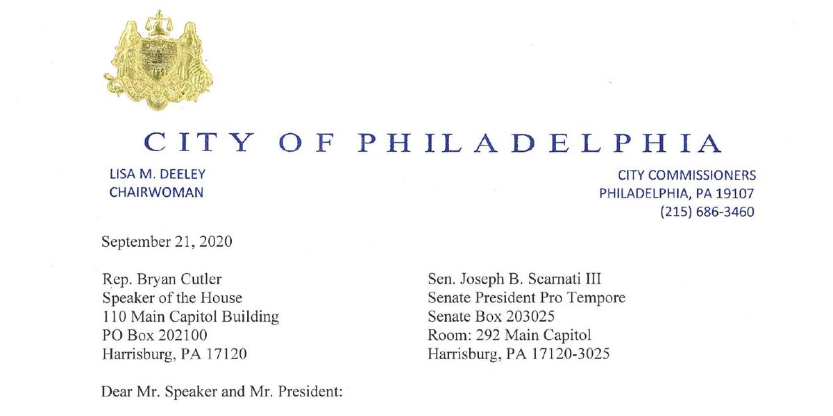 Today, I sent a letter to legislative leaders re: my concerns on the recent  @SupremeCtofPA decision requiring ballots to be in secrecy envelopes to be counted & asked for a legislative fix. I don’t want 100K+ legit PA ballots thrown out for a technicality.  http://ow.ly/uDHZ50BwRXY 
