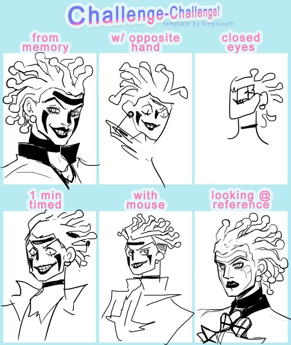 This drawing challenge reminded me that I cannot draw with my non-dominant hand at all bwhahaha 