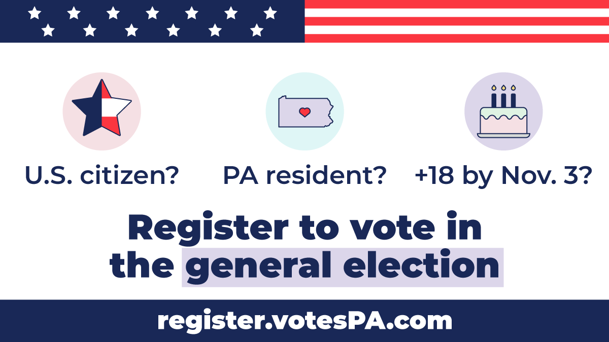 It's #NationalVoterRegistrationDay.

Do your part in our democracy. Register today at Register.VotesPA.com.