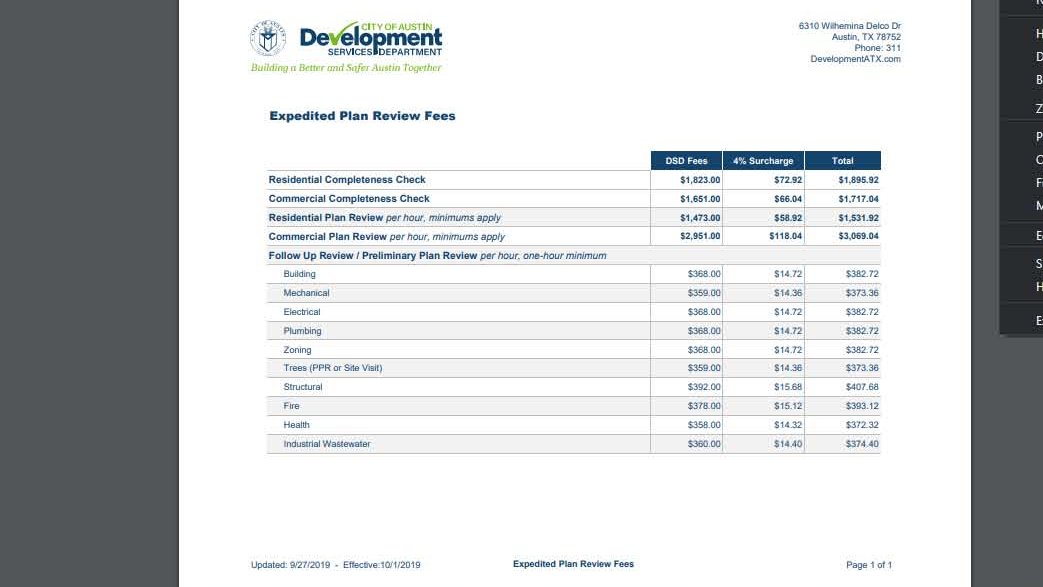 9. City of Austin's Better Builder Program and Fees